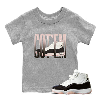 Air Jordan 11 Neapolitan shirt to match jordans Wiggling Gotem sneaker tees AJ11 Neapolitan SNRT Sneaker Release Tees Baby Toddler Heather Grey 1 T-Shirt