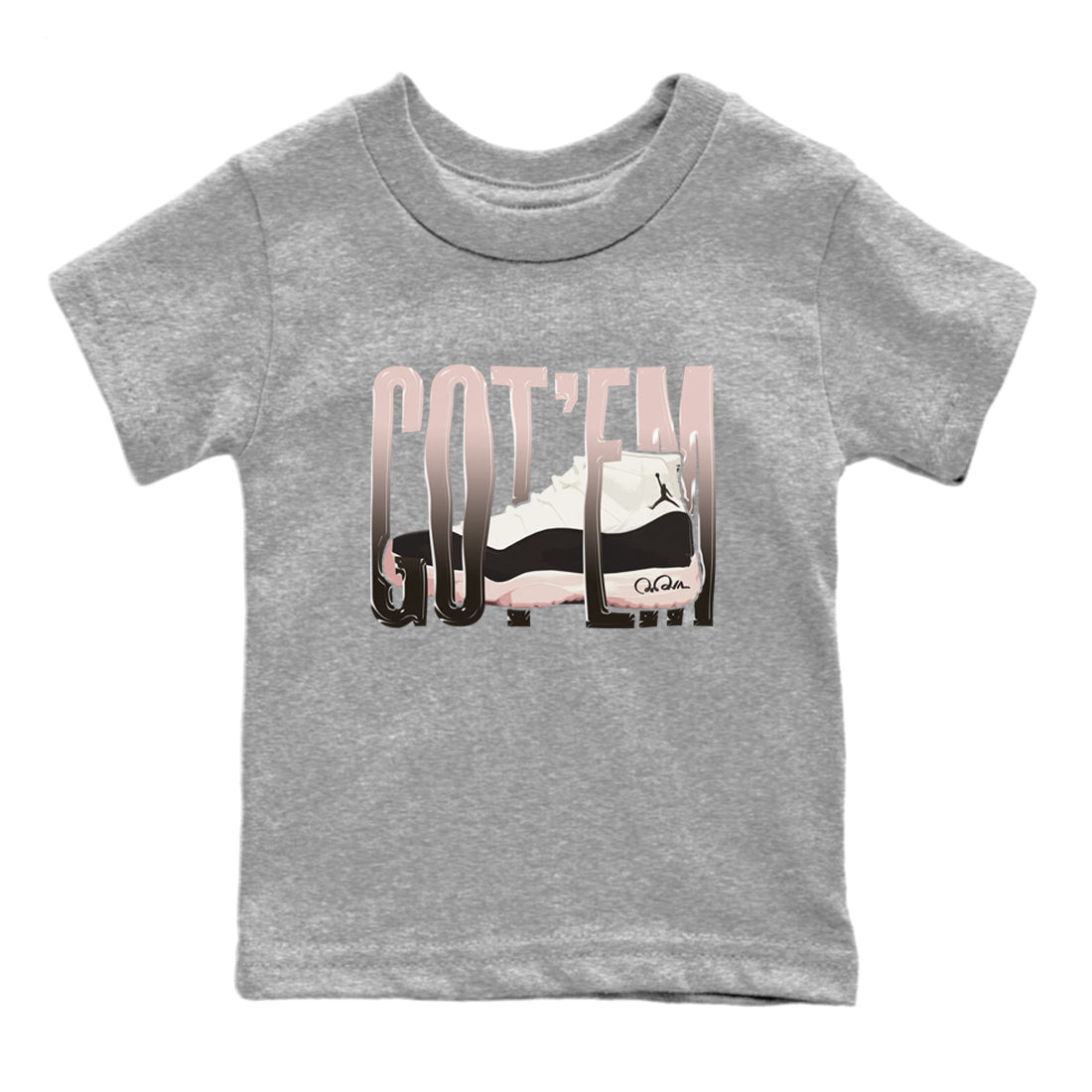 Air Jordan 11 Neapolitan shirt to match jordans Wiggling Gotem sneaker tees AJ11 Neapolitan SNRT Sneaker Release Tees Baby Toddler Heather Grey 2 T-Shirt