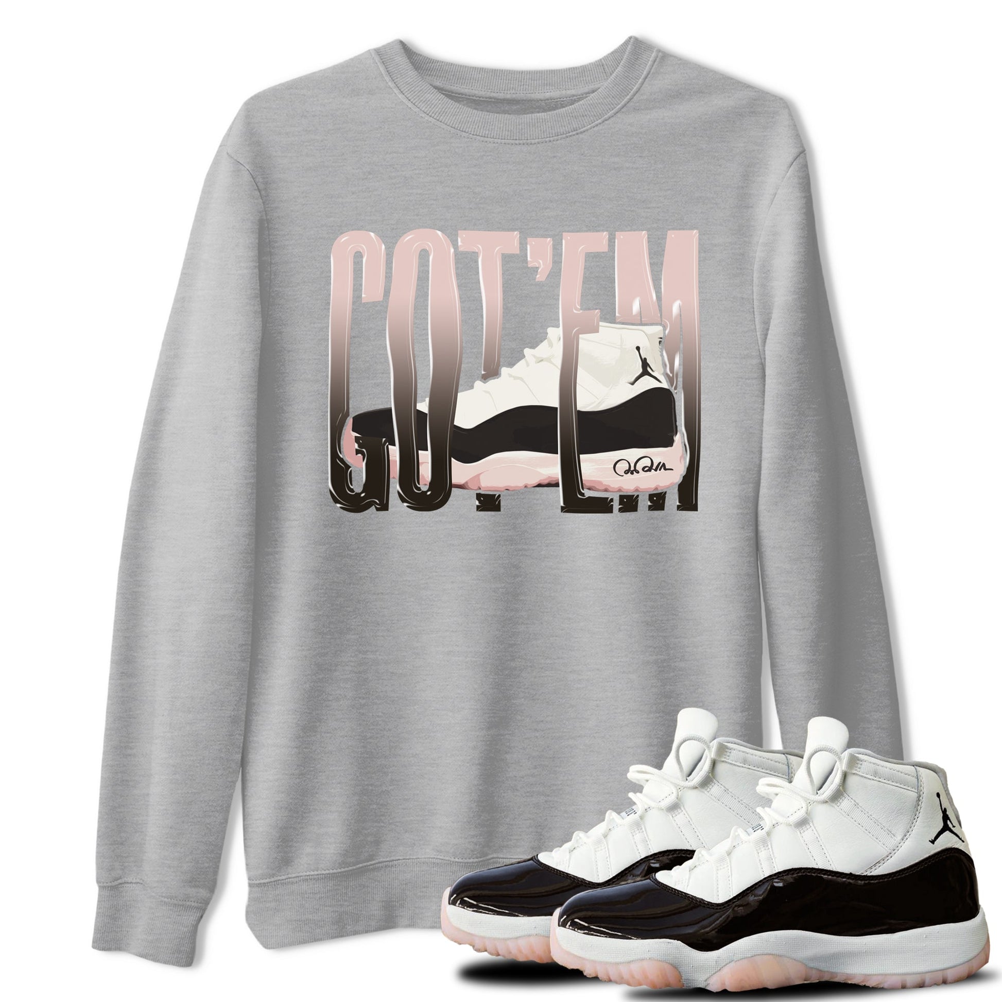 Air Jordan 11 Neapolitan shirt to match jordans Wiggling Gotem sneaker tees AJ11 Neapolitan SNRT Sneaker Release Tees Unisex Heather Grey 1 T-Shirt