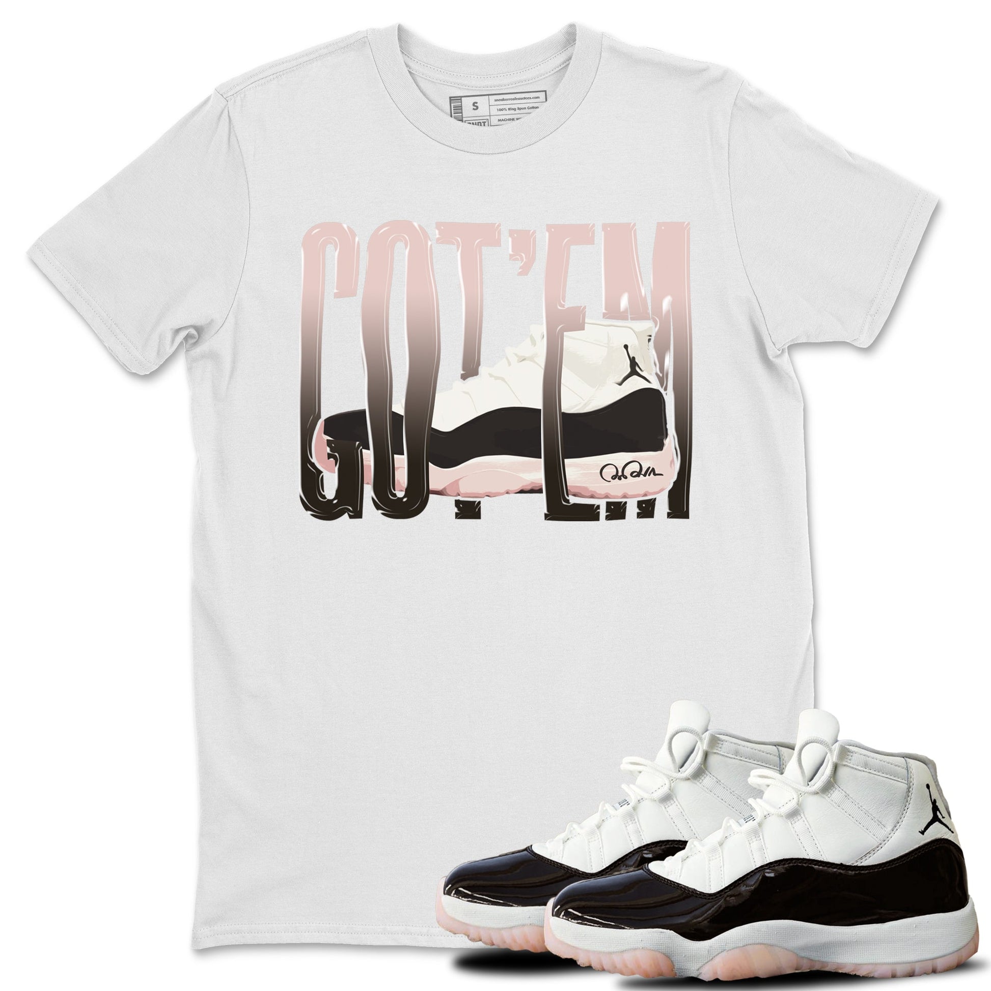 Air Jordan 11 Neapolitan shirt to match jordans Wiggling Gotem sneaker tees AJ11 Neapolitan SNRT Sneaker Release Tees Unisex White 1 T-Shirt