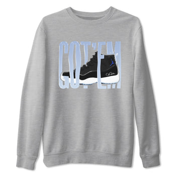 11s Black and Varsity Royal shirt to match jordans Wiggling Gotem sneaker tees Air Jordan 11 Black/Varsity Royal SNRT Sneaker Release Tees Unisex Heather Grey 2 T-Shirt