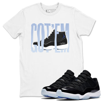 11s Black and Varsity Royal shirt to match jordans Wiggling Gotem sneaker tees Air Jordan 11 Black/Varsity Royal SNRT Sneaker Release Tees Unisex White 1 T-Shirt