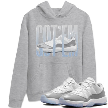 Air Jordan 11 White Cement Sneaker Match Tees Wiggling Gotem Sneaker Tees Air Jordan 11 Cement Grey Sneaker Release Tees Unisex Shirts Heather Grey 1