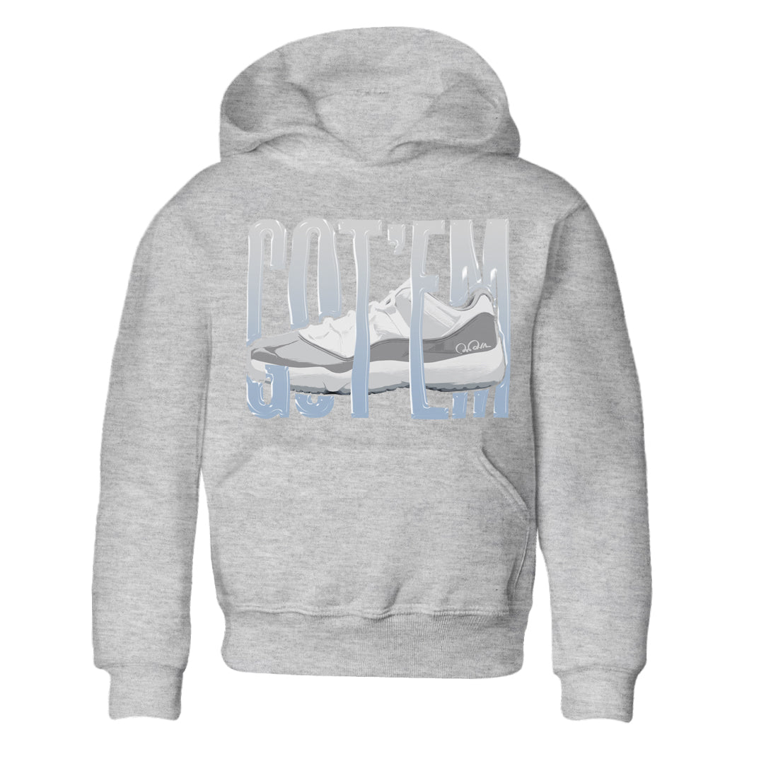Air Jordan 11 White Cement Sneaker Match Tees Wiggling Gotem Sneaker Tees Air Jordan 11 Cement Grey Sneaker Release Tees Kids Shirts Heather Grey 2