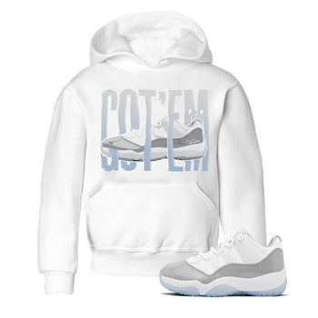 Air Jordan 11 White Cement Sneaker Match Tees Wiggling Gotem Sneaker Tees Air Jordan 11 Cement Grey Sneaker Release Tees Kids Shirts White 1