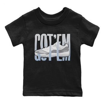 Air Jordan 11 White Cement Sneaker Match Tees Wiggling Gotem Sneaker Tees Air Jordan 11 Cement Grey Sneaker Release Tees Kids Shirts Black 2