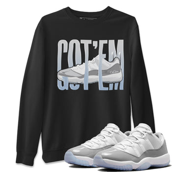 Air Jordan 11 White Cement Sneaker Match Tees Wiggling Gotem Sneaker Tees Air Jordan 11 Cement Grey Sneaker Release Tees Unisex Shirts Black 1