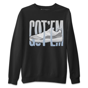 Air Jordan 11 White Cement Sneaker Match Tees Wiggling Gotem Sneaker Tees Air Jordan 11 Cement Grey Sneaker Release Tees Unisex Shirts Black 2
