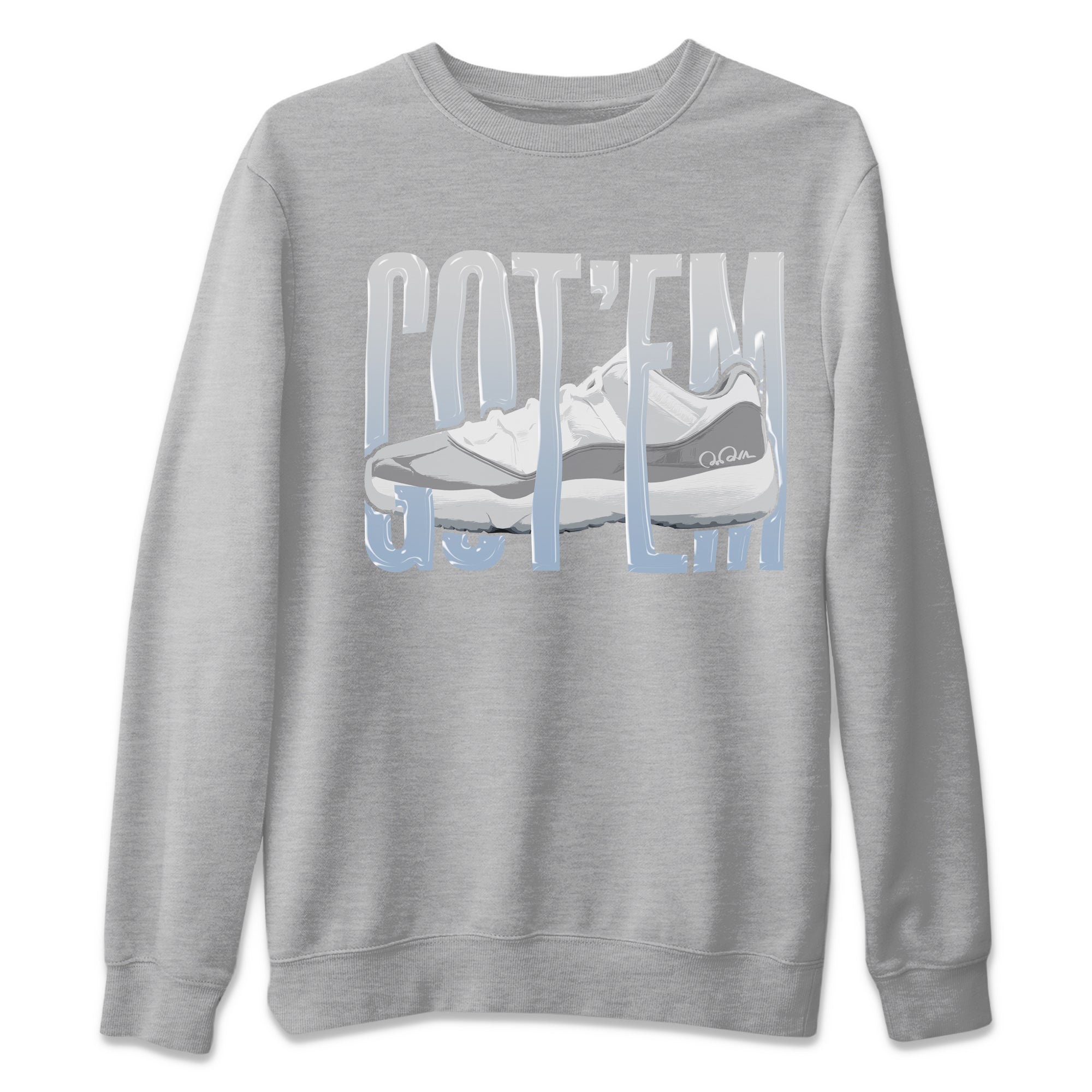 Air Jordan 11 White Cement Sneaker Match Tees Wiggling Gotem Sneaker Tees Air Jordan 11 Cement Grey Sneaker Release Tees Unisex Shirts Heather Grey 2