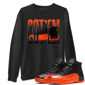 Air Jordan 12 Brilliant Orange Wiggling Gotem Crew Neck Sneaker Tees AJ12 Brilliant Orange Sneaker T-Shirts Washing and Care Tip