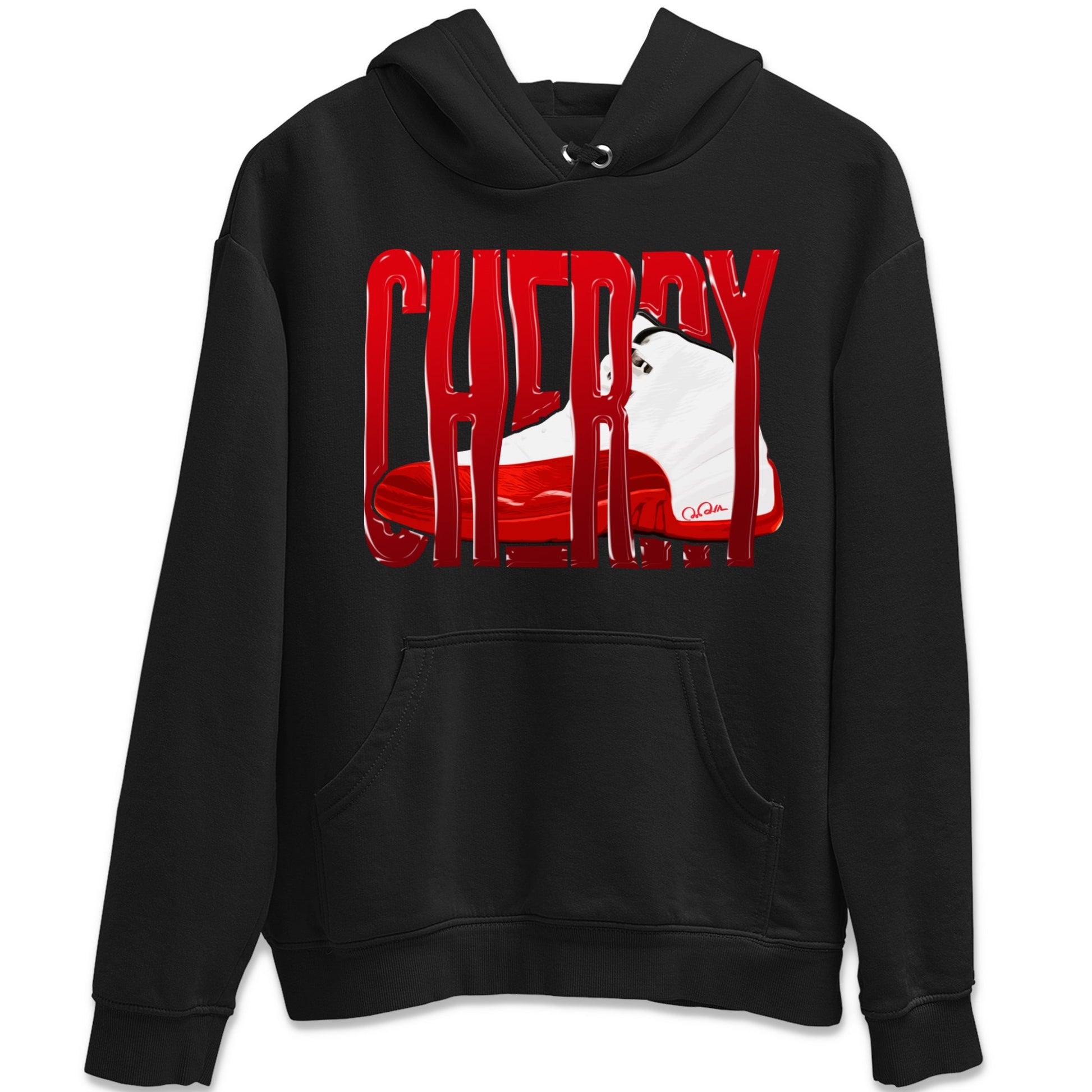Air Jordan 12 Cherry Sneaker Match Tees Wiggling Gotem Sneaker Tees AJ12 Cherry Sneaker Release Tees Unisex Shirts Black 2