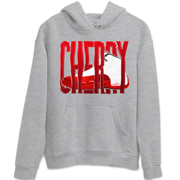 Air Jordan 12 Cherry Sneaker Match Tees Wiggling Gotem Sneaker Tees AJ12 Cherry Sneaker Release Tees Unisex Shirts Heather Grey 2