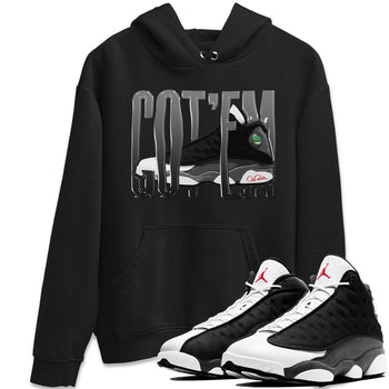 Air Jordan 13 Black Flint Sneaker Match Tees Wiggling Gotem Sneaker Tees AJ13 Retro Black Flint Sneaker Release Tees Unisex Shirts Black 1