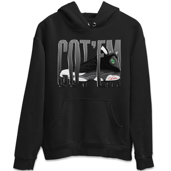 Air Jordan 13 Black Flint Sneaker Match Tees Wiggling Gotem Sneaker Tees AJ13 Retro Black Flint Sneaker Release Tees Unisex Shirts Black 2