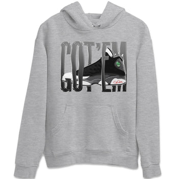 Air Jordan 13 Black Flint Sneaker Match Tees Wiggling Gotem Sneaker Tees AJ13 Retro Black Flint Sneaker Release Tees Unisex Shirts Heather Grey 2