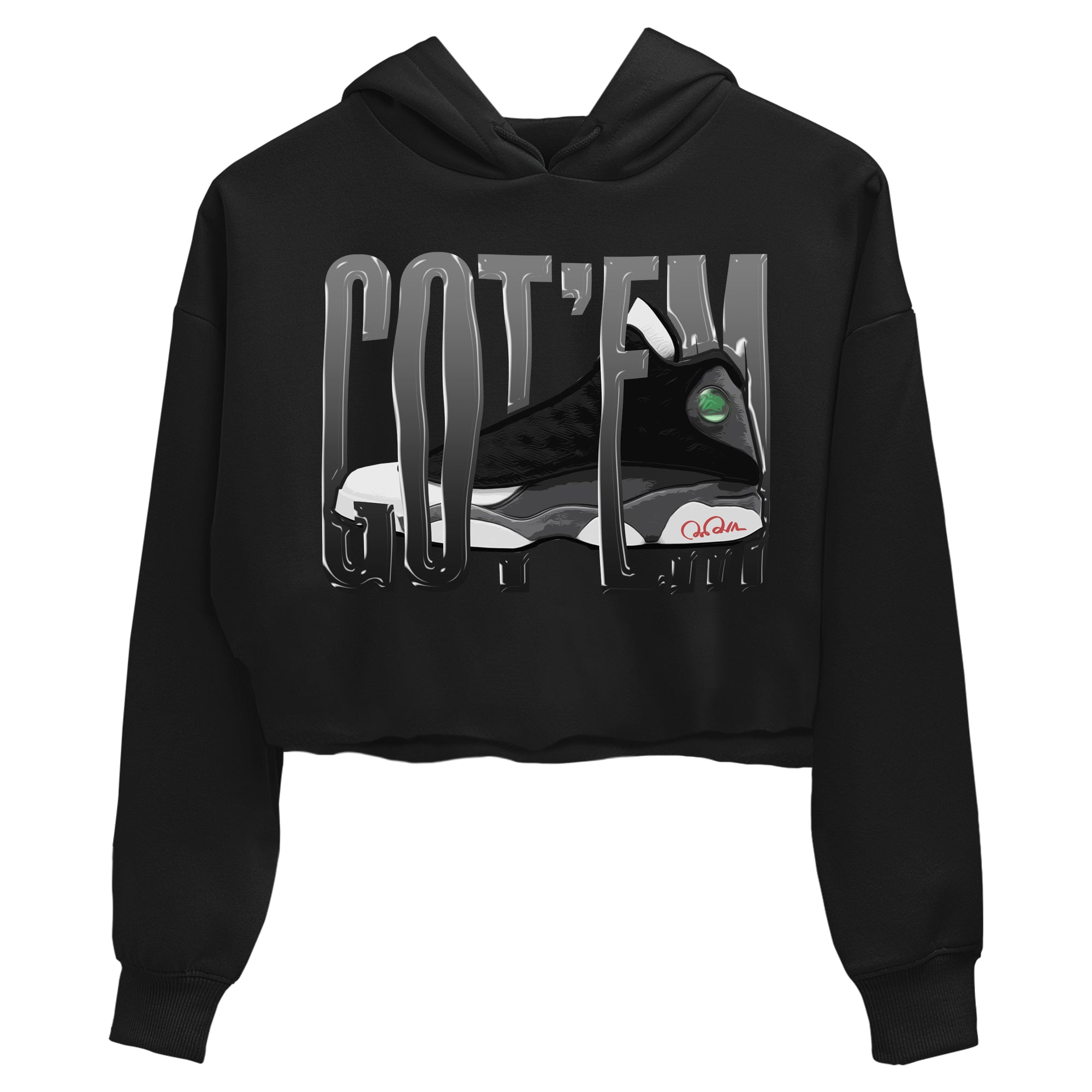 Air Jordan 13 Black Flint Sneaker Match Tees Wiggling Gotem Sneaker Tees AJ13 Retro Black Flint Sneaker Release Tees Women's Shirts Black 2