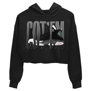 Air Jordan 13 Black Flint Sneaker Match Tees Wiggling Gotem Sneaker Tees AJ13 Retro Black Flint Sneaker Release Tees Women's Shirts Black 2