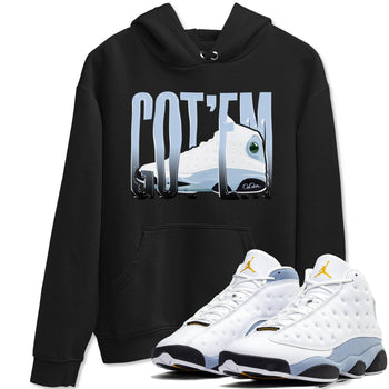 Air Jordan 13 Blue Grey shirt to match jordans Wiggling Gotem sneaker tees AJ13 Blue Grey SNRT Sneaker Release Tees unisex cotton Black 1 crew neck shirt