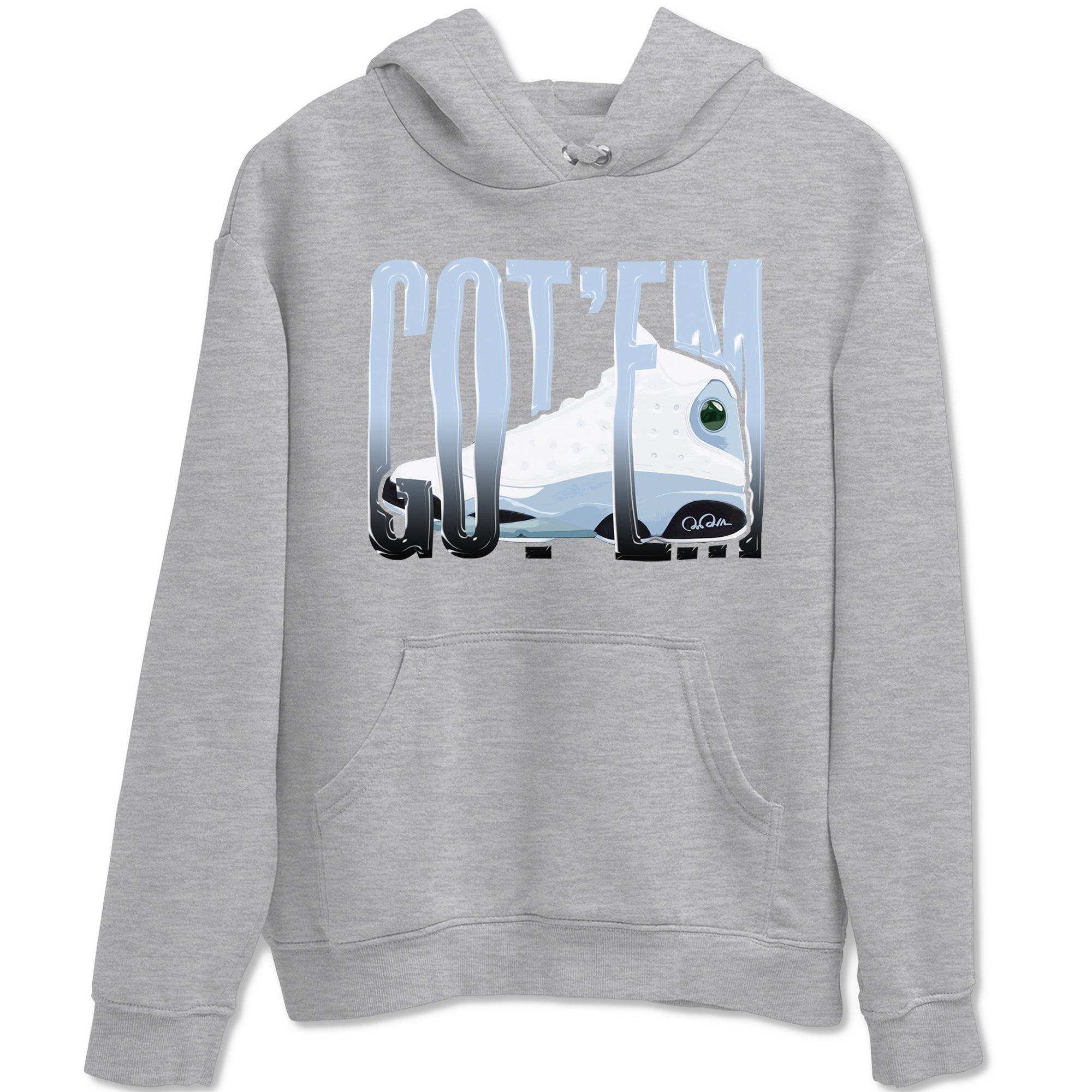 Air Jordan 13 Blue Grey shirt to match jordans Wiggling Gotem sneaker tees AJ13 Blue Grey SNRT Sneaker Release Tees unisex cotton Heather Grey 2 crew neck shirt