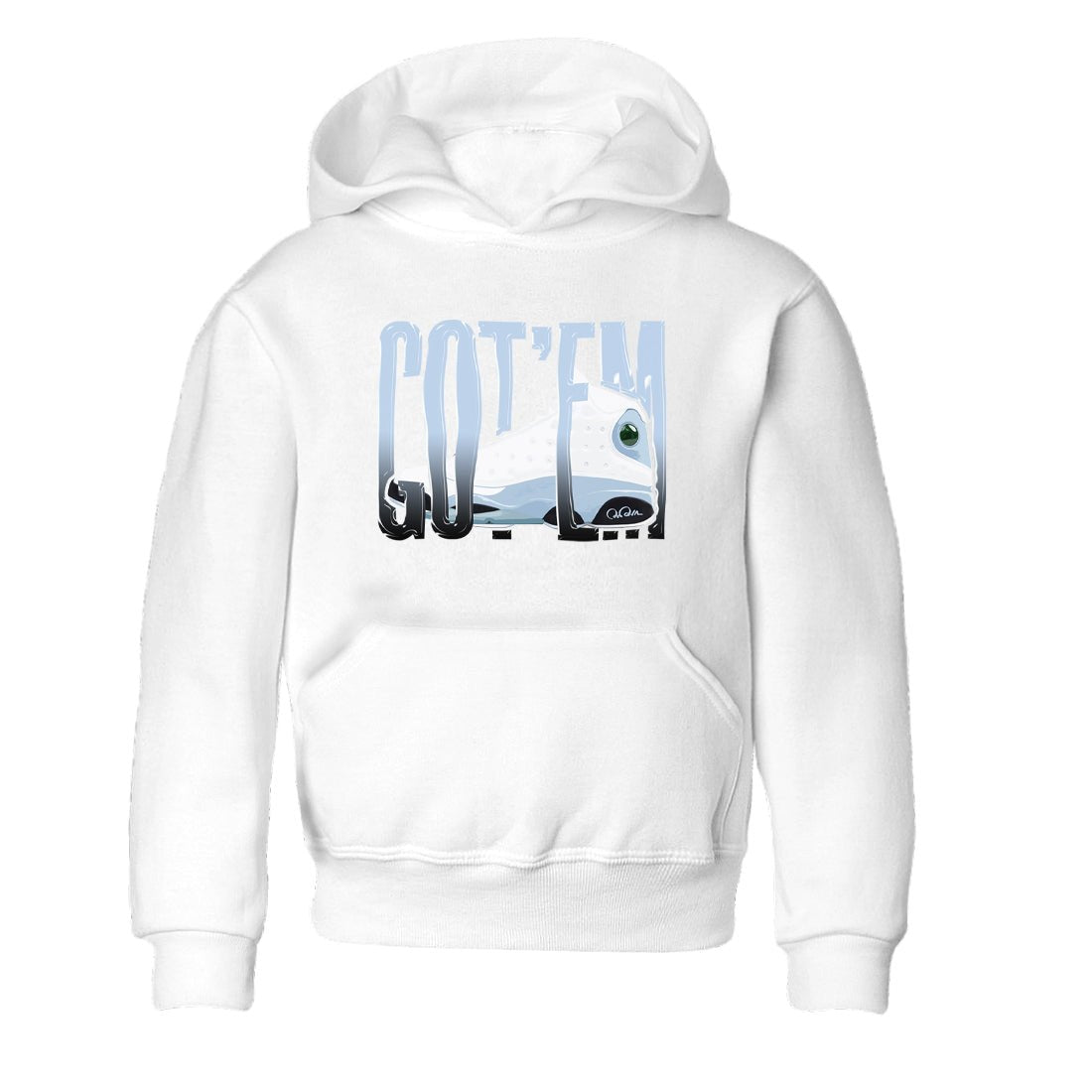 Air Jordan 13 Blue Grey shirt to match jordans Wiggling Gotem sneaker tees AJ13 Blue Grey SNRT sneaker release tees baby toddler White 2 cotton Shirt