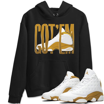 Air Jordan 13 Wheat Sneaker Match Tees Wiggling Gotem Sneaker Tees AJ13 Wheat Sneaker Release Tees Unisex Shirts Black 1
