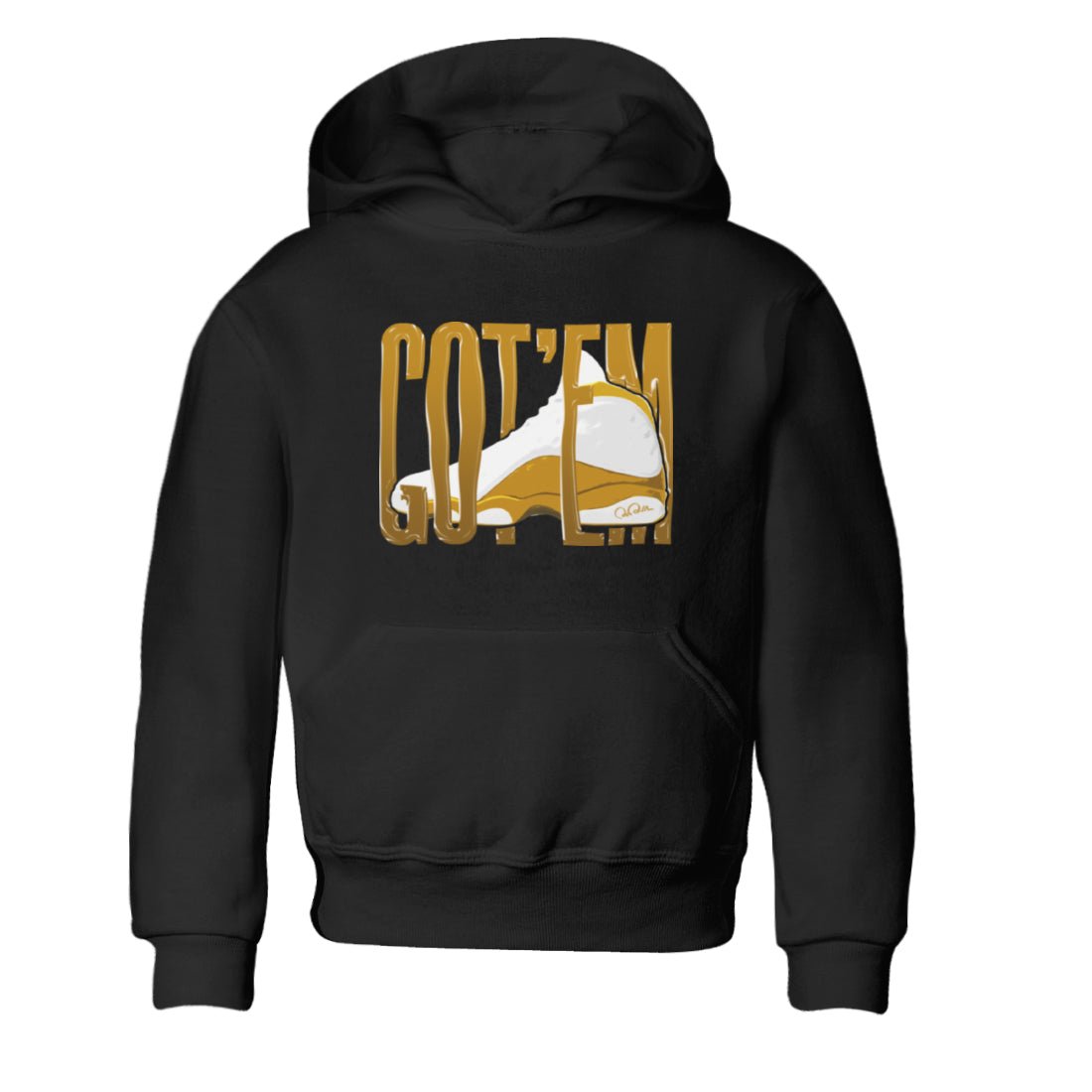 Air Jordan 13 Wheat Sneaker Match Tees Wiggling Gotem Sneaker Tees AJ13 Wheat Sneaker Release Tees Kids Shirts Black 2