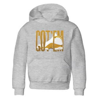Air Jordan 13 Wheat Sneaker Match Tees Wiggling Gotem Sneaker Tees AJ13 Wheat Sneaker Release Tees Kids Shirts Heather Grey 2