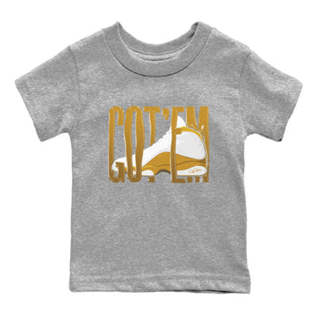 Air Jordan 13 Wheat Sneaker Match Tees Wiggling Gotem Sneaker Tees AJ13 Wheat Sneaker Release Tees Kids Shirts Heather Grey 2