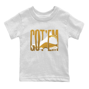 Air Jordan 13 Wheat Sneaker Match Tees Wiggling Gotem Sneaker Tees AJ13 Wheat Sneaker Release Tees Kids Shirts White 2
