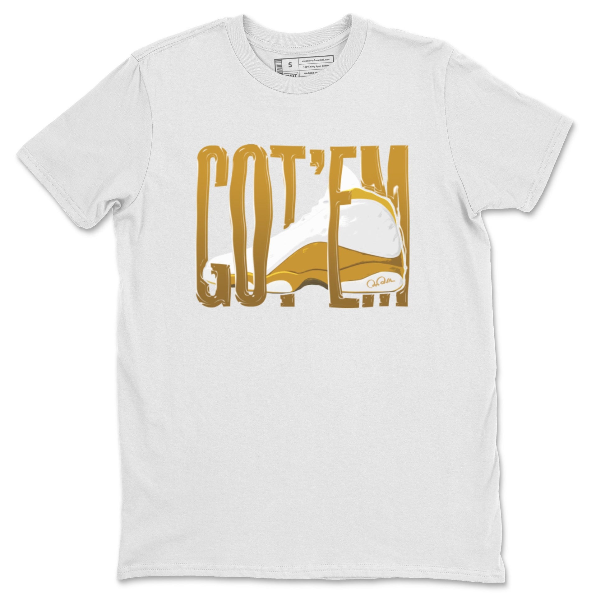 Air Jordan 13 Wheat Sneaker Match Tees Wiggling Gotem Sneaker Tees AJ13 Wheat Sneaker Release Tees Unisex Shirts White 2