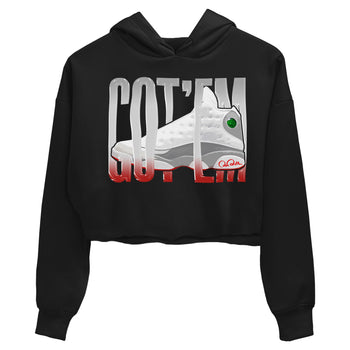 Air Jordan 13 Wolf Grey Sneaker Match Tees Wiggling Gotem Sneaker Tees AJ13 Wolf Grey Sneaker Release Tees Women's Shirts Black 2