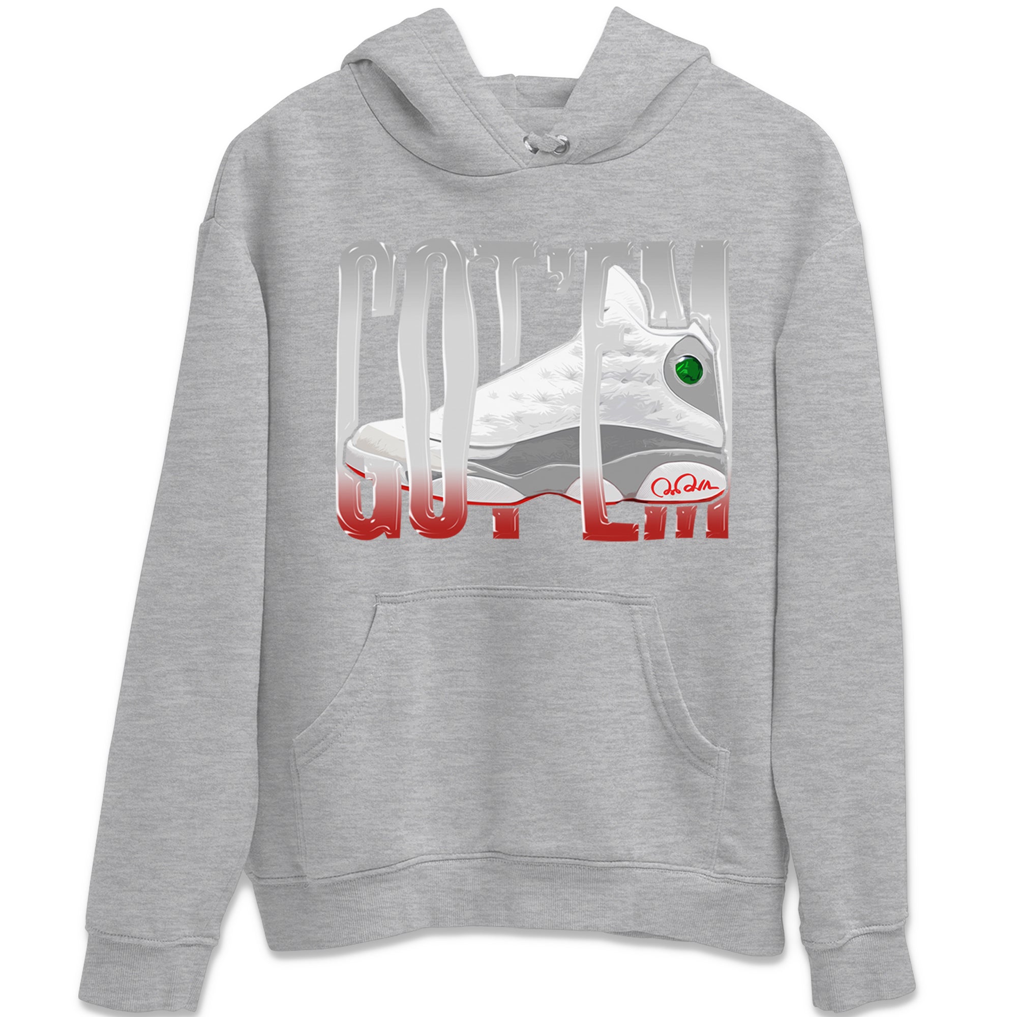 Air Jordan 13 Wolf Grey Sneaker Match Tees Wiggling Gotem Sneaker Tees AJ13 Wolf Grey Sneaker Release Tees Unisex Shirts Heather Grey 2
