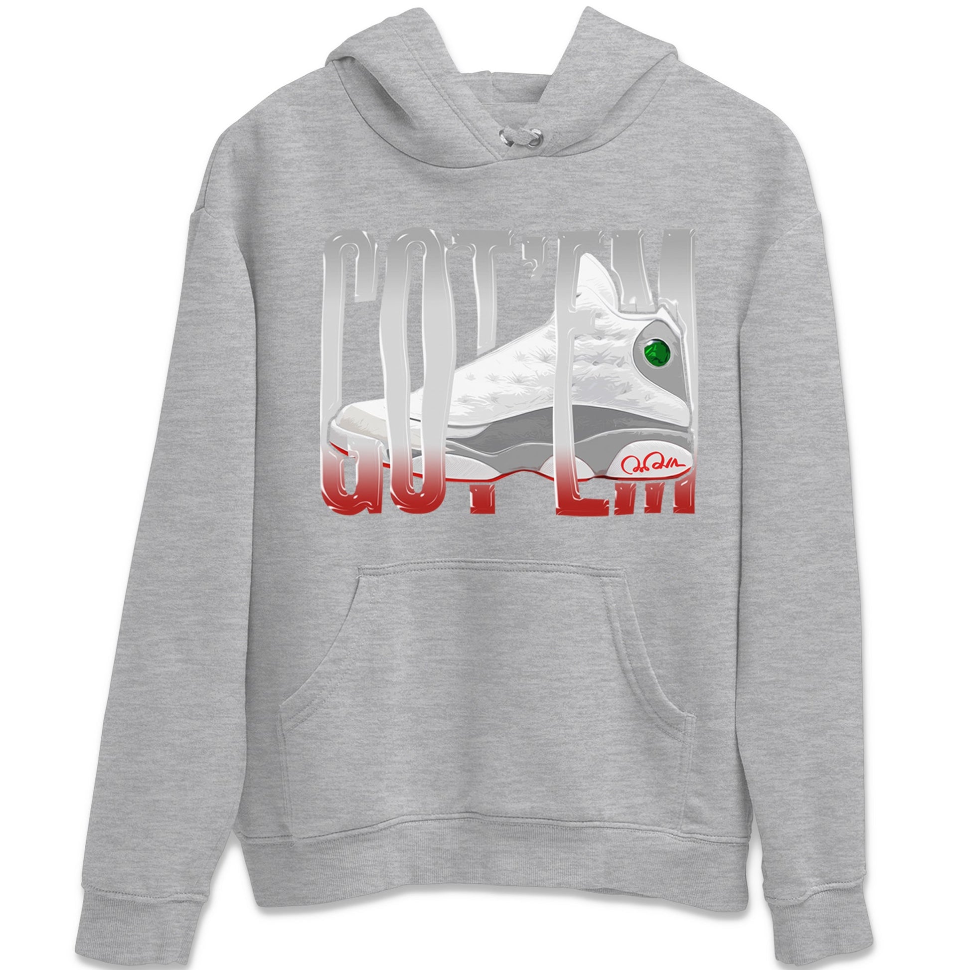 Air Jordan 13 Wolf Grey Sneaker Match Tees Wiggling Gotem Sneaker Tees AJ13 Wolf Grey Sneaker Release Tees Unisex Shirts Heather Grey 2