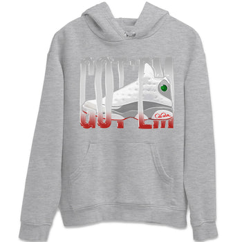 Air Jordan 13 Wolf Grey Sneaker Match Tees Wiggling Gotem Sneaker Tees AJ13 Wolf Grey Sneaker Release Tees Unisex Shirts Heather Grey 2