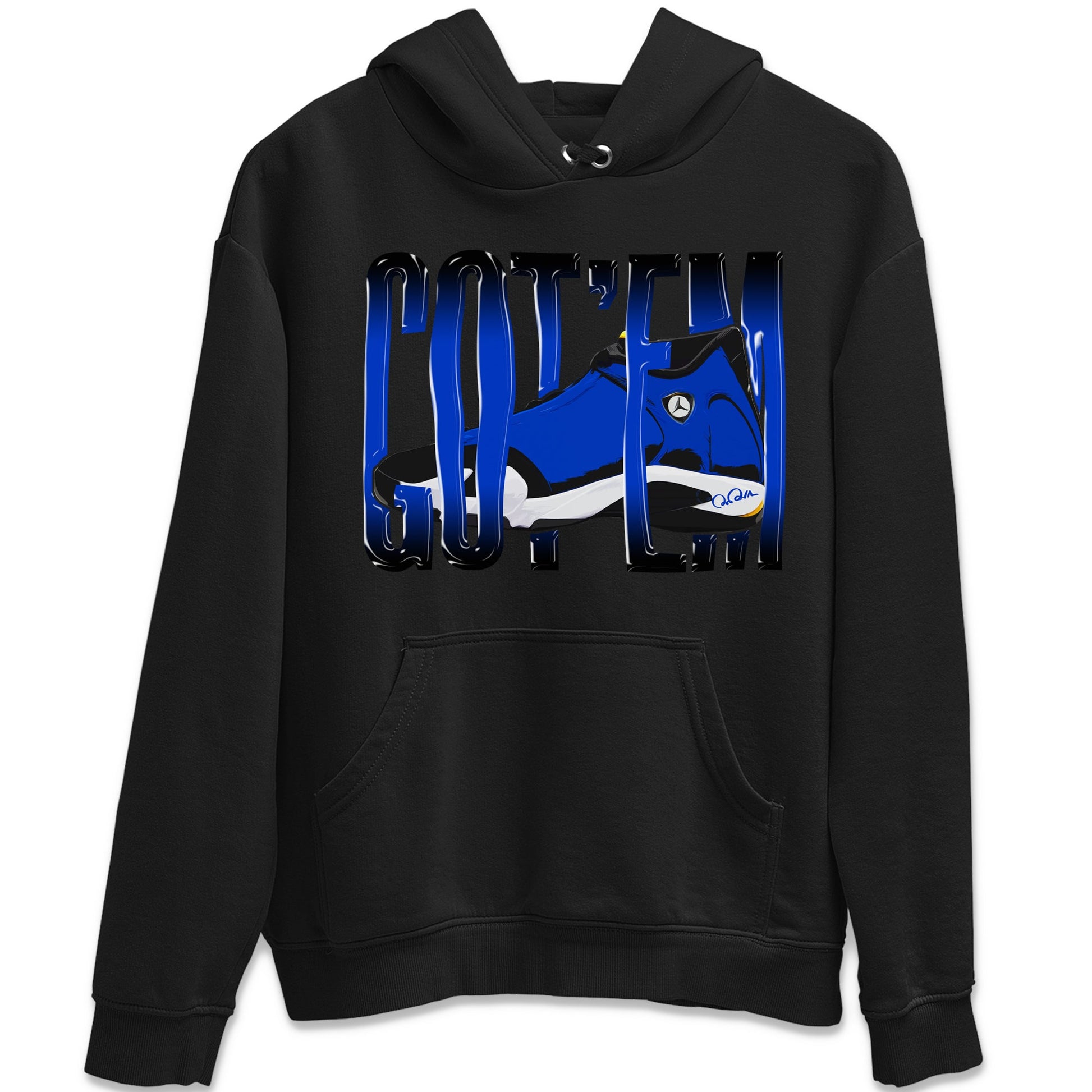 Air Jordan 14 Laney Sneaker Match Tees Wiggling Gotem Sneaker Tees AJ14 Laney Sneaker Release Tees Unisex Shirts Black 2