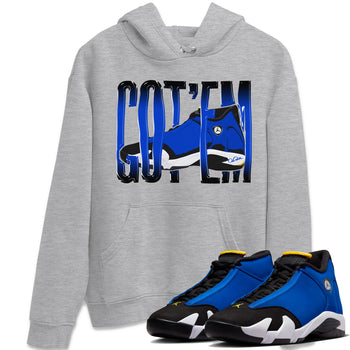 Air Jordan 14 Laney Sneaker Match Tees Wiggling Gotem Sneaker Tees AJ14 Laney Sneaker Release Tees Unisex Shirts Heather Grey 1