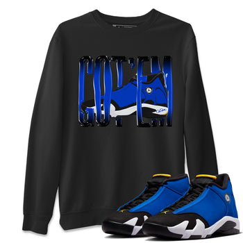 Air Jordan 14 Laney Sneaker Match Tees Wiggling Gotem Sneaker Tees AJ14 Laney Sneaker Release Tees Unisex Shirts Black 1