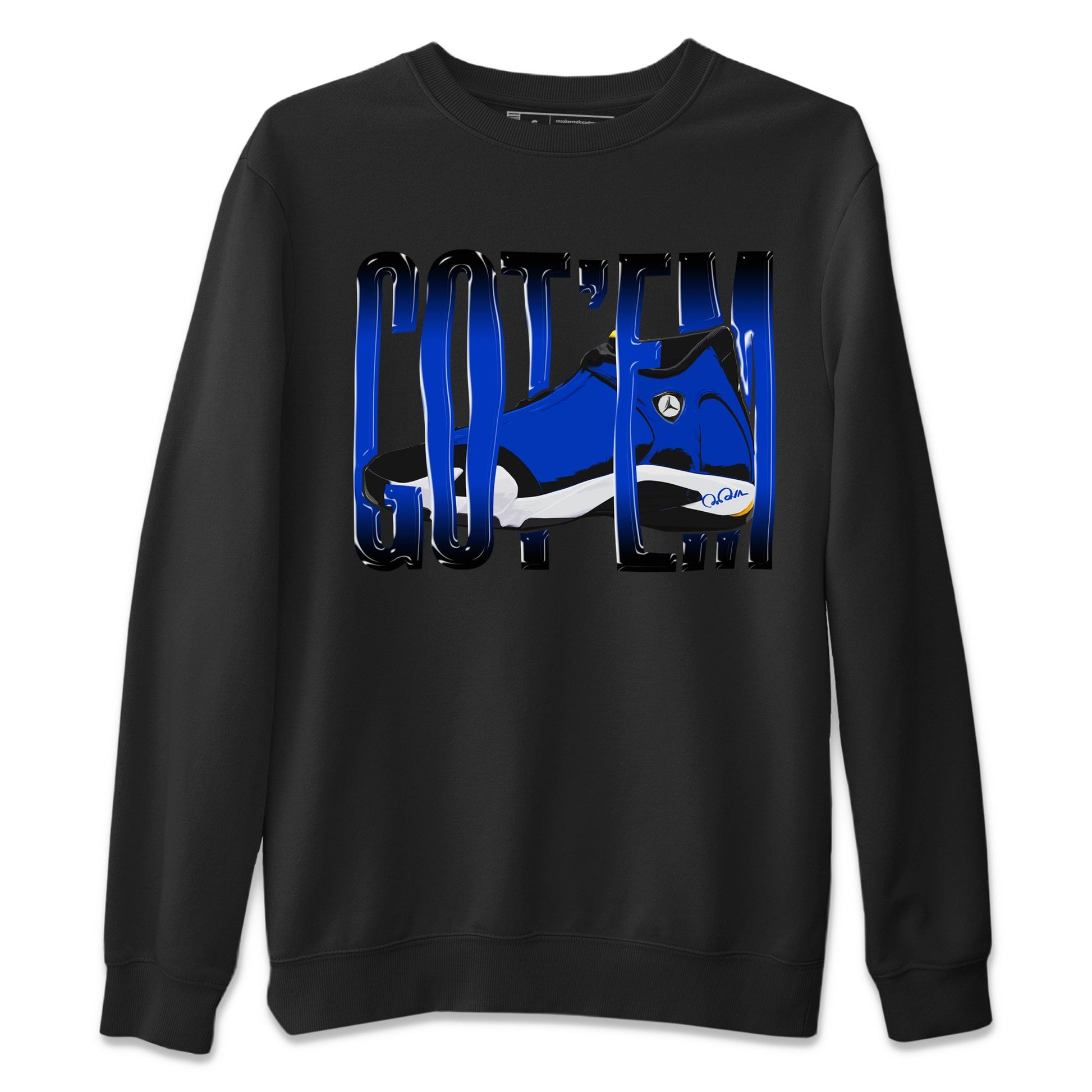 Air Jordan 14 Laney Sneaker Match Tees Wiggling Gotem Sneaker Tees AJ14 Laney Sneaker Release Tees Unisex Shirts Black 2