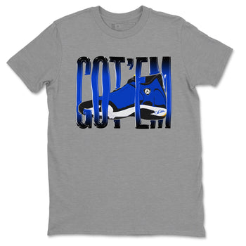 Air Jordan 14 Laney Sneaker Match Tees Wiggling Gotem Sneaker Tees AJ14 Laney Sneaker Release Tees Unisex Shirts Heather Grey 2