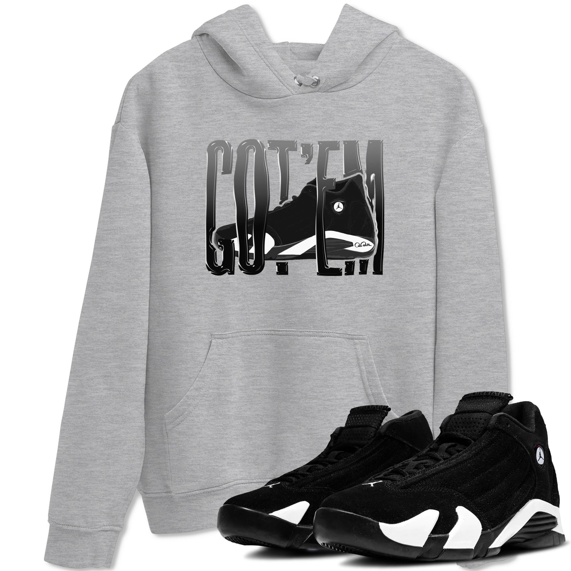 14s Panda shirt to match jordans Wiggling Gotem sneaker tees Air Jordan 14 Panda SNRT Sneaker Release Tees Unisex Heather Grey 1 T-Shirt