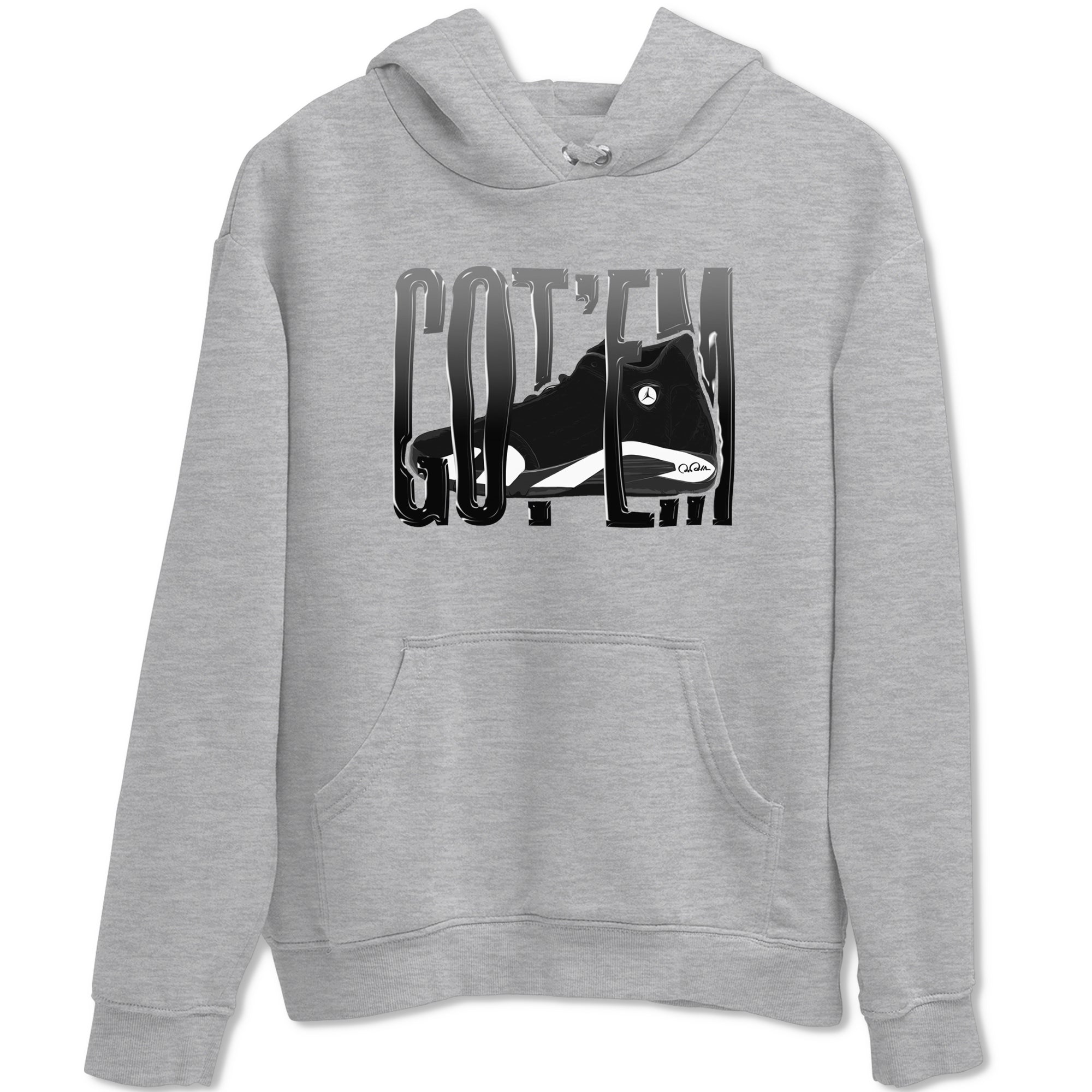 14s Panda shirt to match jordans Wiggling Gotem sneaker tees Air Jordan 14 Panda SNRT Sneaker Release Tees Unisex Heather Grey 2 T-Shirt