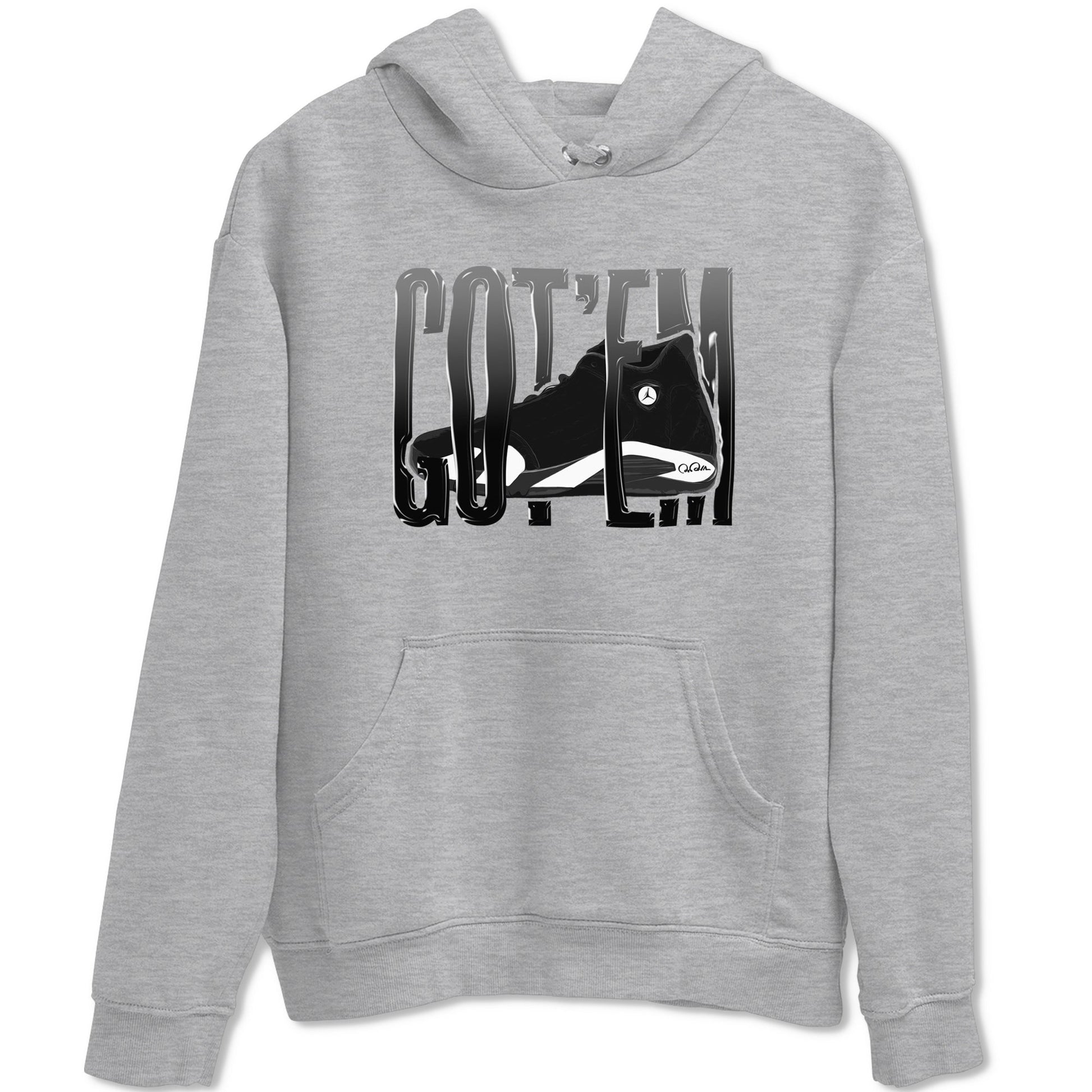 14s Panda shirt to match jordans Wiggling Gotem sneaker tees Air Jordan 14 Panda SNRT Sneaker Release Tees Unisex Heather Grey 2 T-Shirt