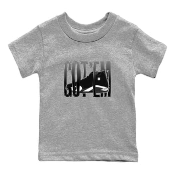 14s Panda shirt to match jordans Wiggling Gotem sneaker tees Air Jordan 14 Panda SNRT Sneaker Release Tees Baby Toddler Heather Grey 2 T-Shirt