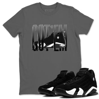 14s Panda shirt to match jordans Wiggling Gotem sneaker tees Air Jordan 14 Panda SNRT Sneaker Release Tees Unisex Cool Grey 1 T-Shirt
