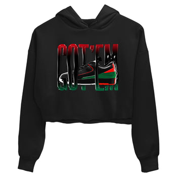 2s Christmas X-mas gift shirt to match jordans Wiggling Gotem sneaker tees Air Jordan 2 Christmas SNRT Sneaker Release Tees Black 2 Crop T-Shirt