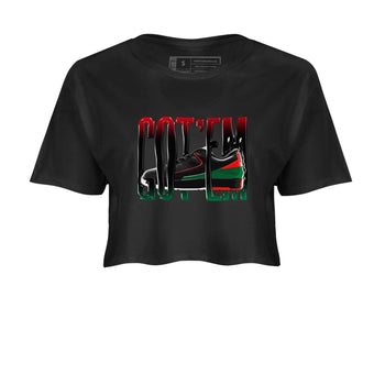 2s Christmas X-mas gift shirt to match jordans Wiggling Gotem sneaker tees Air Jordan 2 Christmas SNRT Sneaker Release Tees Black 2 Crop T-Shirt