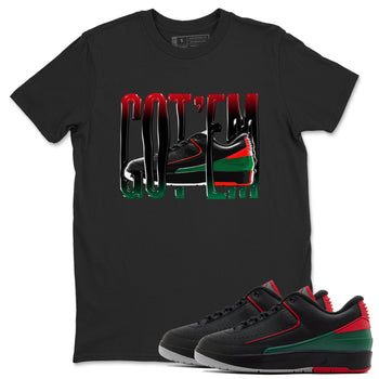 2s Christmas X-mas gift shirt to match jordans Wiggling Gotem sneaker tees Air Jordan 2 Christmas SNRT Sneaker Release Tees Unisex Black 1 T-Shirt