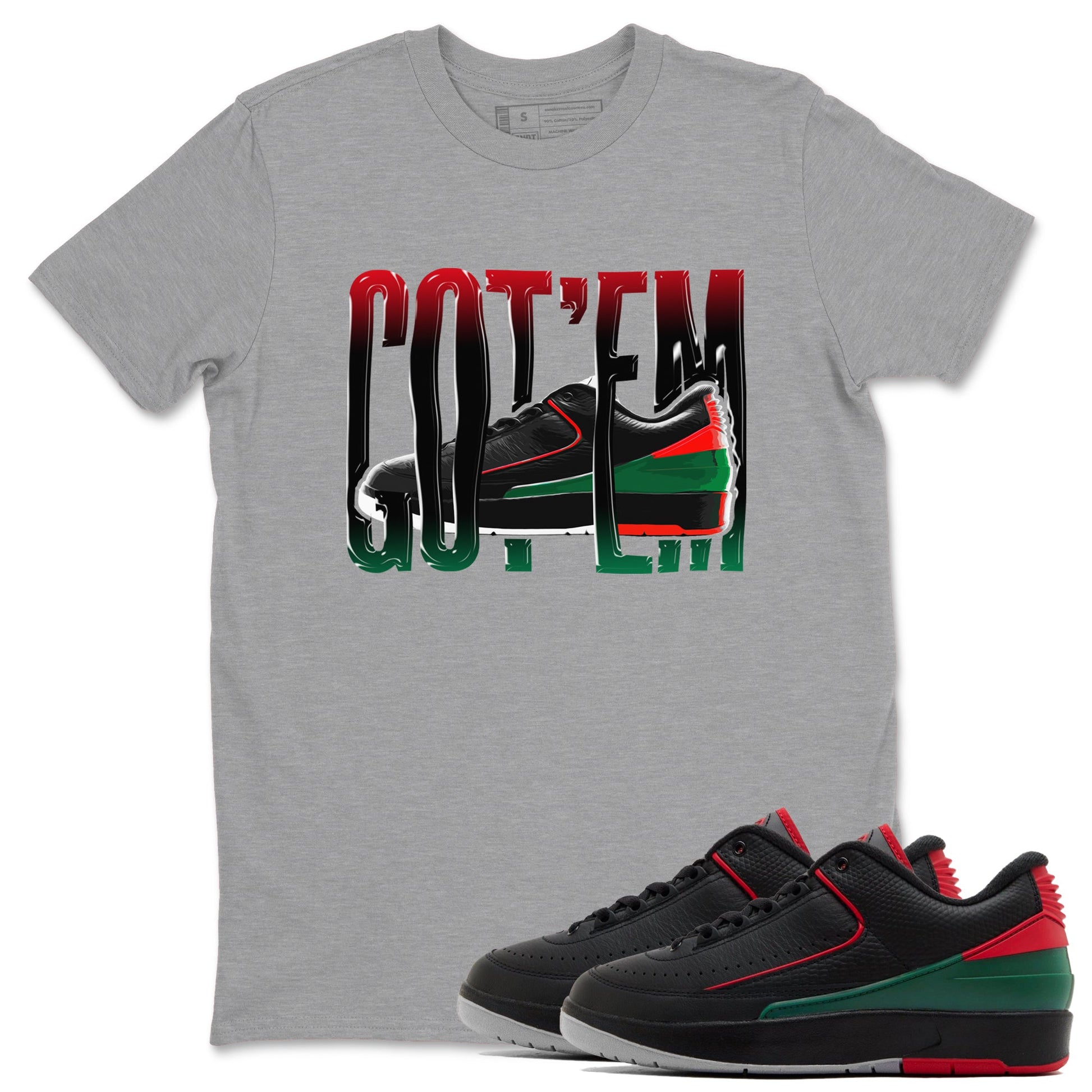 2s Christmas X-mas gift shirt to match jordans Wiggling Gotem sneaker tees Air Jordan 2 Christmas SNRT Sneaker Release Tees Unisex Heather Grey 1 T-Shirt