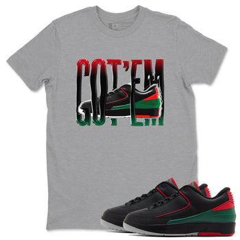 2s Christmas X-mas gift shirt to match jordans Wiggling Gotem sneaker tees Air Jordan 2 Christmas SNRT Sneaker Release Tees Unisex Heather Grey 1 T-Shirt