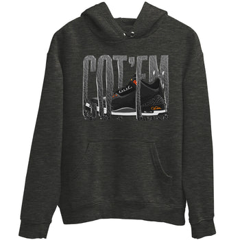 Air Jordan 3 Fear shirt to match jordans Wiggling Gotem sneaker tees AJ3 Fear SNRT Sneaker Release Tees Unisex Charcoal Heather 2 T-Shirt